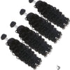 Paquete de 4 mechones de cabello brasileño con ondas profundas 
