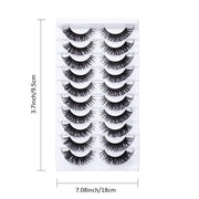 Her Hair Company false eyelashes with natural-looking lash extensions, detailed close-up shot showing individual lash strands.