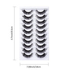Her Hair Company false eyelashes with natural-looking lash extensions, detailed close-up shot showing individual lash strands.