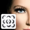 Her Hair Company false eyelashes with natural-looking, full lash extensions on a white background, ideal for enhancing eye beauty.