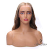 Honey blonde wig with dark roots from Her Hair Company, showcasing long, straight hair with natural-looking color transition.