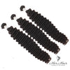 Brazilian Deep Wave hair bundles from Her Hair Company, showing thick, wavy hair bundles in a natural deep wave pattern.