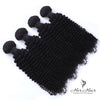 Brazilian Kinky Curly Hair 4 Bundle Deal from Her Hair Company, showing natural kinky curly hair bundles arranged together.