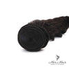 Brazilian Deep Wave hair bundle from Her Hair Company, showing luxurious deep wave texture and natural dark brown color.