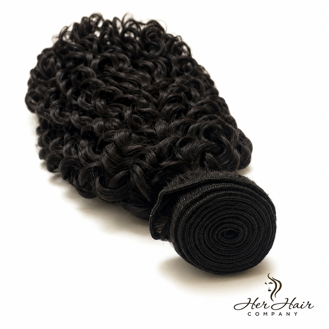 Brazilian Kinky Curly Hair bundle from Her Hair Company, natural textured kinky curly hair for versatile styling.