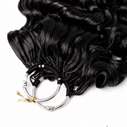 Her Hair Company Burmese Spiral Crochet Hair Standard Bundle, 50g pack, showing tightly coiled synthetic hair for crochet styling.