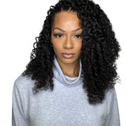 Burmese Spiral Crochet Hair in a standard bundle by Her Hair Company, 50g pack with 14-inch length, natural spiral style.