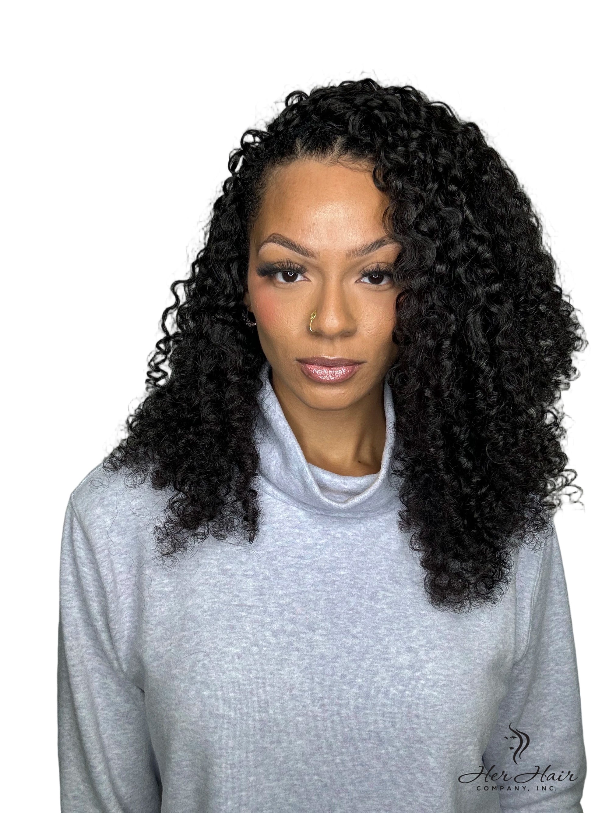 Burmese Spiral Crochet Hair Standard Bundle by Her Hair Company featuring virgin, natural-looking spiral crochet hair strands