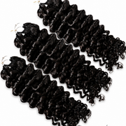Deep curly crochet hair bundle by Her Hair Company, standard 50g pack with rich, textured deep curls for versatile styling.