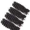Deep curly crochet hair bundle by Her Hair Company, showcasing virgin, textured deep curl hair for natural crochet styles.