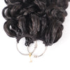 Deep curly crochet hair bundle by Her Hair Company, showing virgin standard bundle with tightly coiled curls.