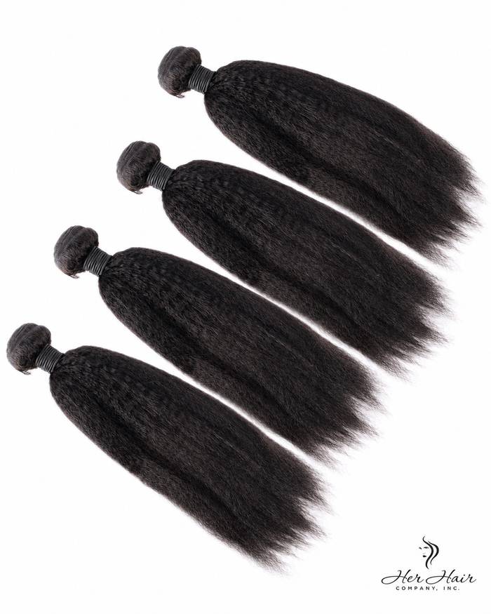 Brazilian Kinky Straight Hair 4 Bundle Deal