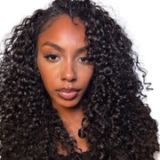 Brazilian Water Wave Hair 4 Bundle Deal by Her Hair Company featuring 16, 18, 20, 22-inch standard bundles with wavy texture