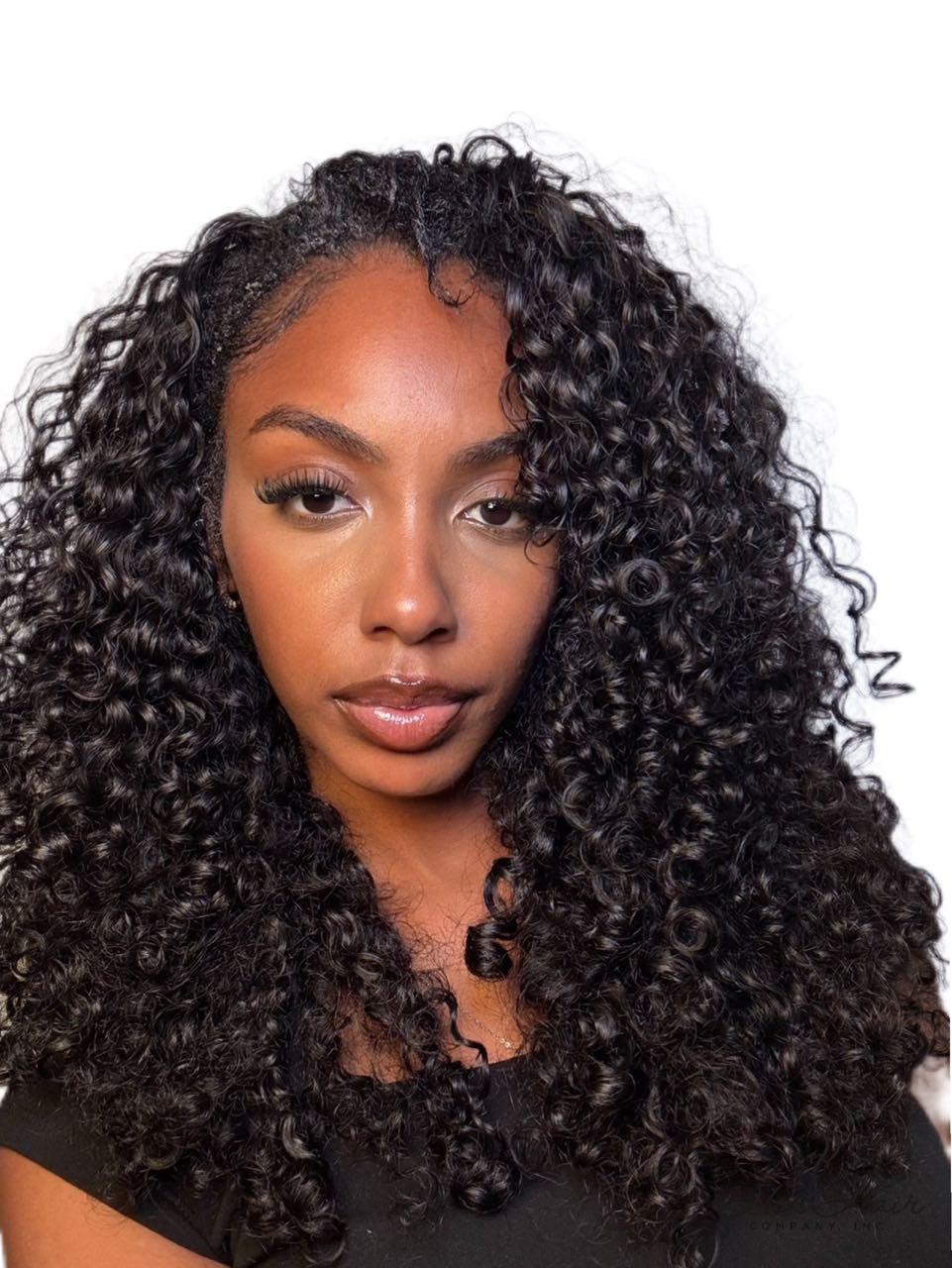 Brazilian Water Wave Hair 4 Bundle Deal by Her Hair Company featuring 16, 18, 20, 22-inch standard bundles with wavy texture