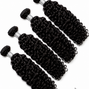 Brazilian Water Wave Hair 4 Bundle Deal from Her Hair Company, showing the standard bundle with 16, 18, 20, and 22-inch bundles.