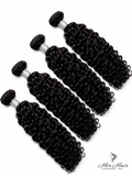 Brazilian Water Wave Hair 4 Bundle Deal from Her Hair Company, showing the standard bundle with 16, 18, 20, and 22-inch bundles.