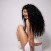 Brazilian Water Wave hair bundles by Her Hair Company, showing four natural-looking, textured water wave hair bundles.
