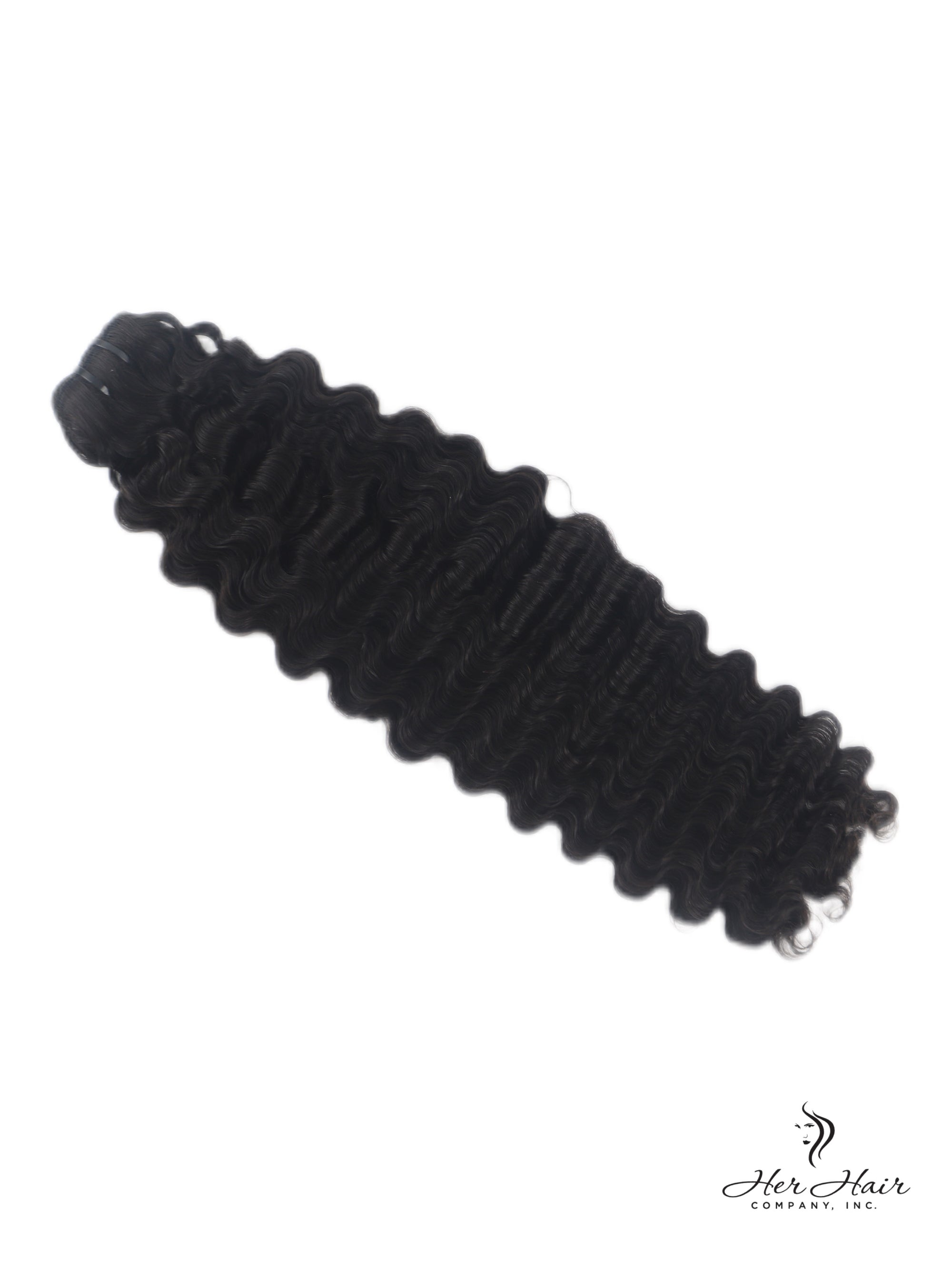 Burmese raw curly hair bundle from Her Hair Company, showcasing natural textured curly hair in a standard bundle.