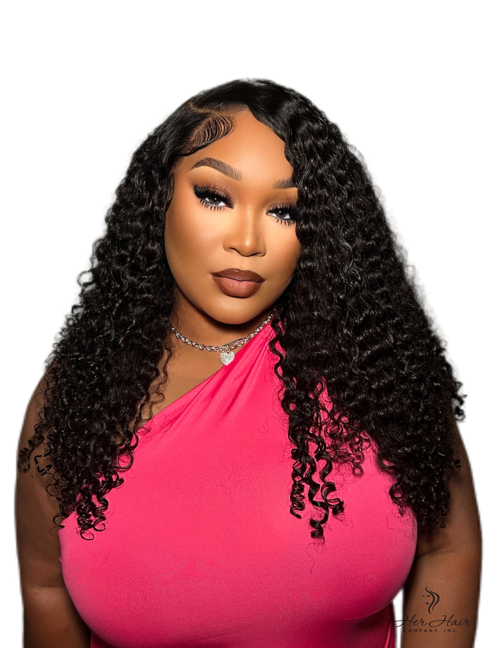 Burmese raw curly hair bundle from Her Hair Company, standard bundle with natural, tightly curled hair texture.