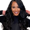 Burmese raw loose deep wave hair bundles by Her Hair Company, four natural textured bundles for a full, bouncy hairstyle.