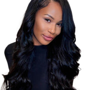 Burmese raw loose deep wave hair bundles by Her Hair Company, 4-pack standard bundle with 16, 18, 20, 22-inch hair.