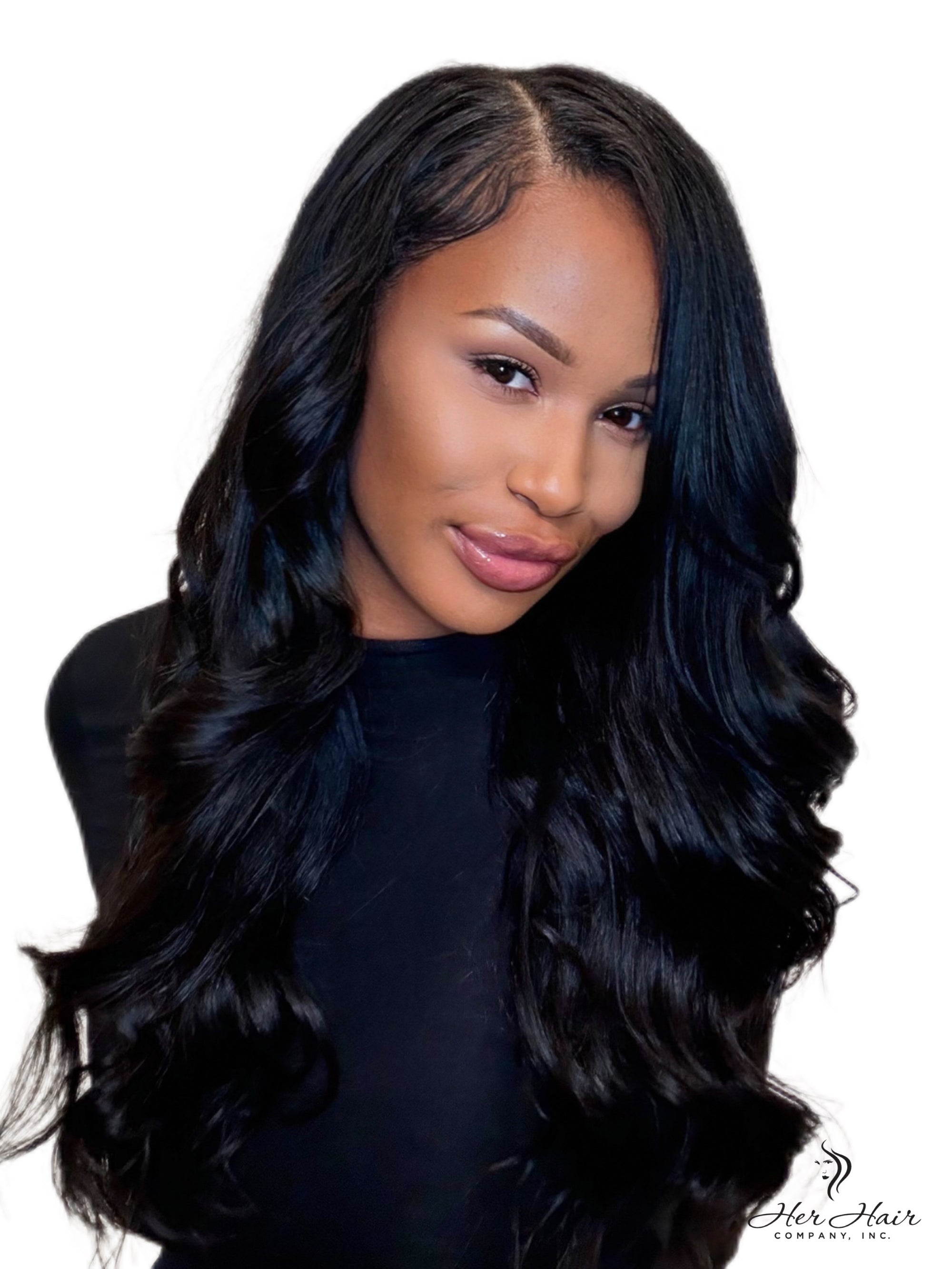 Four bundles of Burmese raw deep wave hair from Her Hair Company, showing textured, natural deep wave hair extensions.