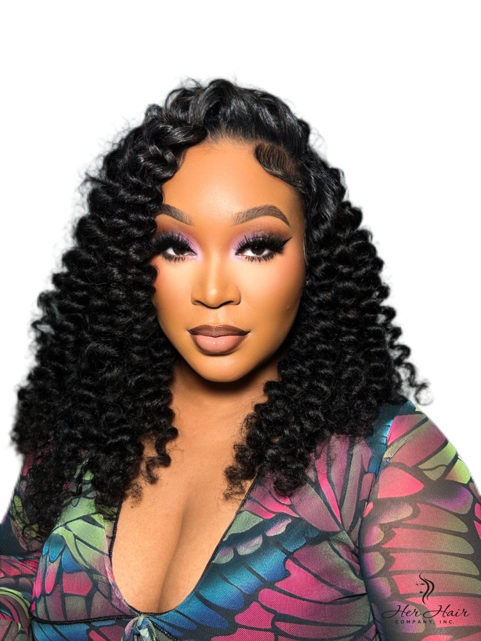 Brazilian Water Wave hair bundles from Her Hair Company, 16, 18, 20-inch standard bundle deal, soft and natural water wave texture.