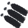 Brazilian Water Wave hair bundles from Her Hair Company, three-pack standard bundle of natural, curly water wave hair.