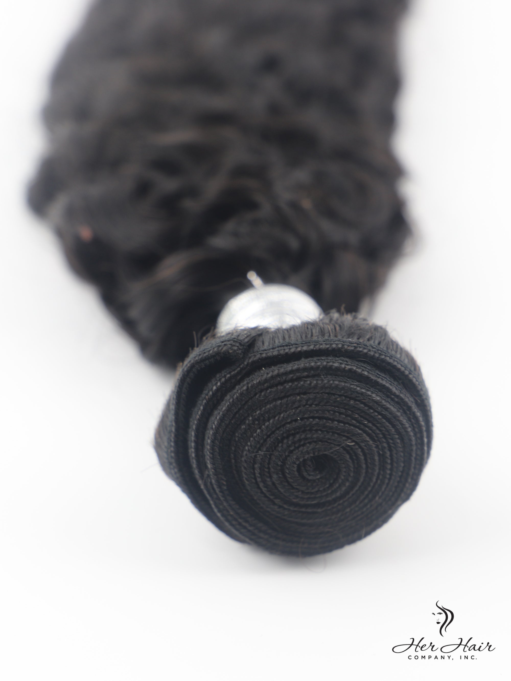 Brazilian Water Wave hair bundle by Her Hair Company, showing soft, glossy water wave texture in a standard bundle.