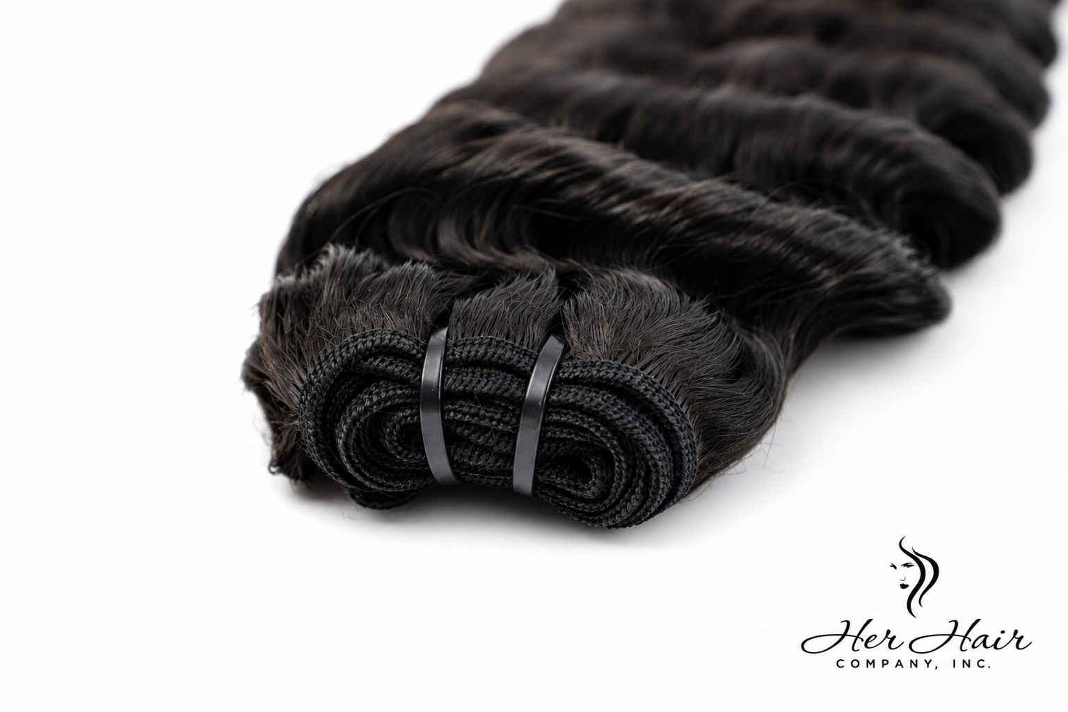 Burmese raw deep wave hair bundle from Her Hair Company, 16-18-20 inch standard bundle, natural textured hair for styling