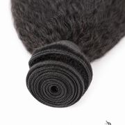 Brazilian kinky straight hair bundle from Her Hair Company, showing the natural straight texture and full hair length.