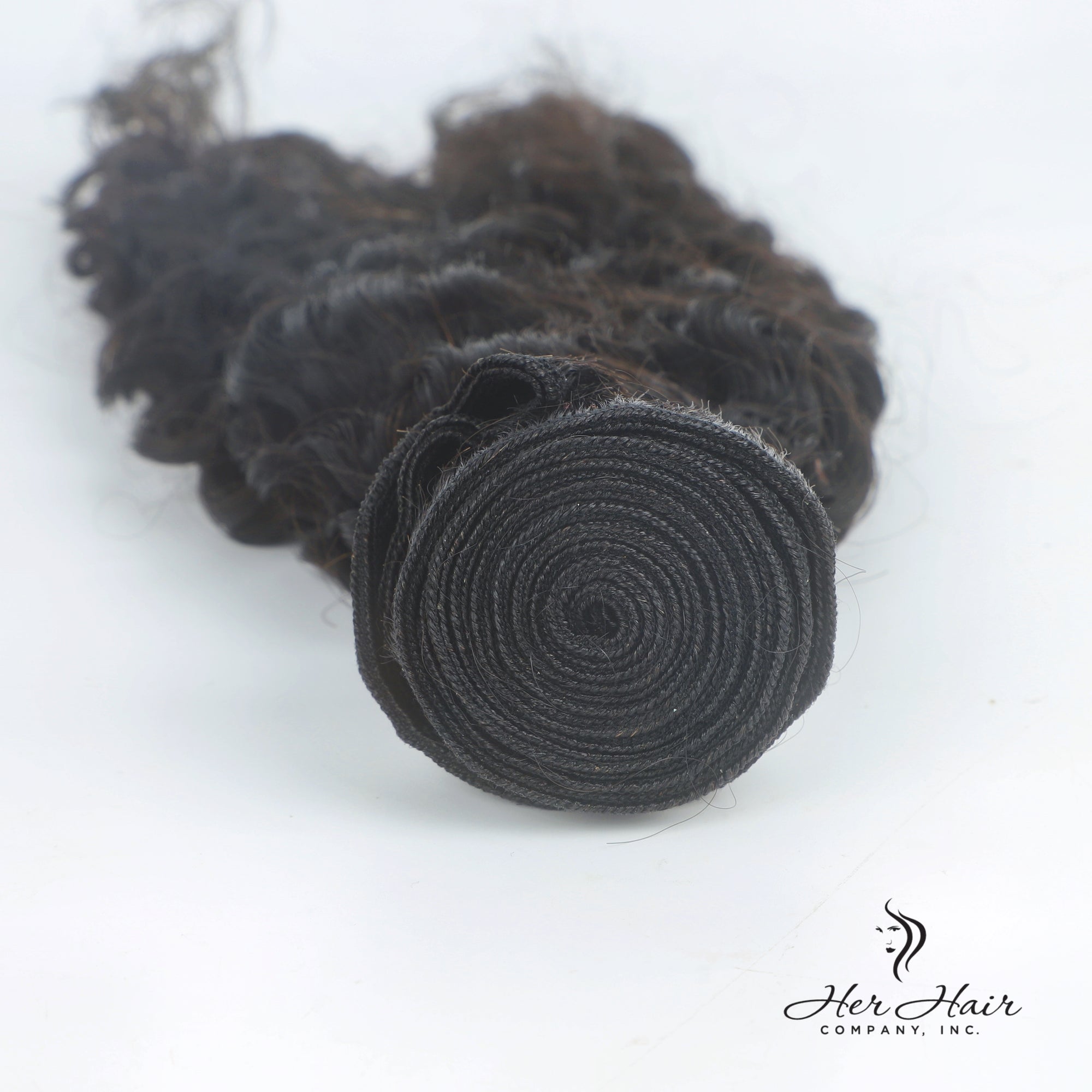Brazilian Water Wave hair bundle by Her Hair Company, showing a full standard bundle with soft, wavy water wave texture.
