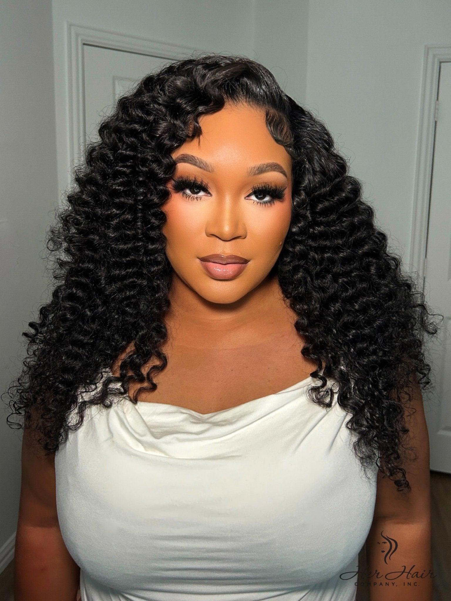 Brazilian Water Wave Hair bundle from Her Hair Company, natural silky water wave texture, 16-inch standard bundle.
