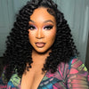 Brazilian Water Wave hair bundle from Her Hair Company, showing long, wavy hair extension with natural shine and texture.