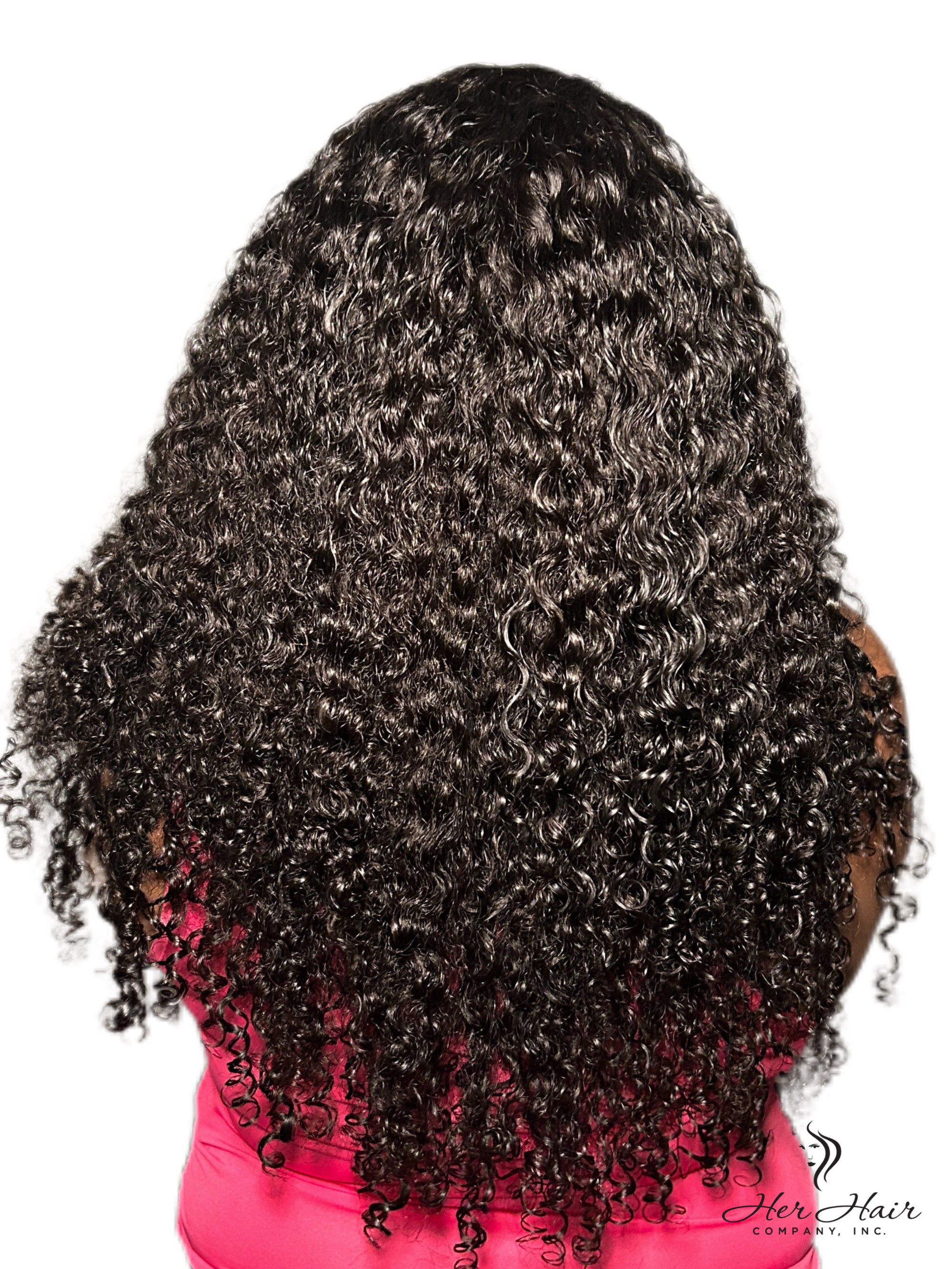 Burmese raw curly hair bundle from Her Hair Company, natural textured standard bundle with soft, voluminous curls.