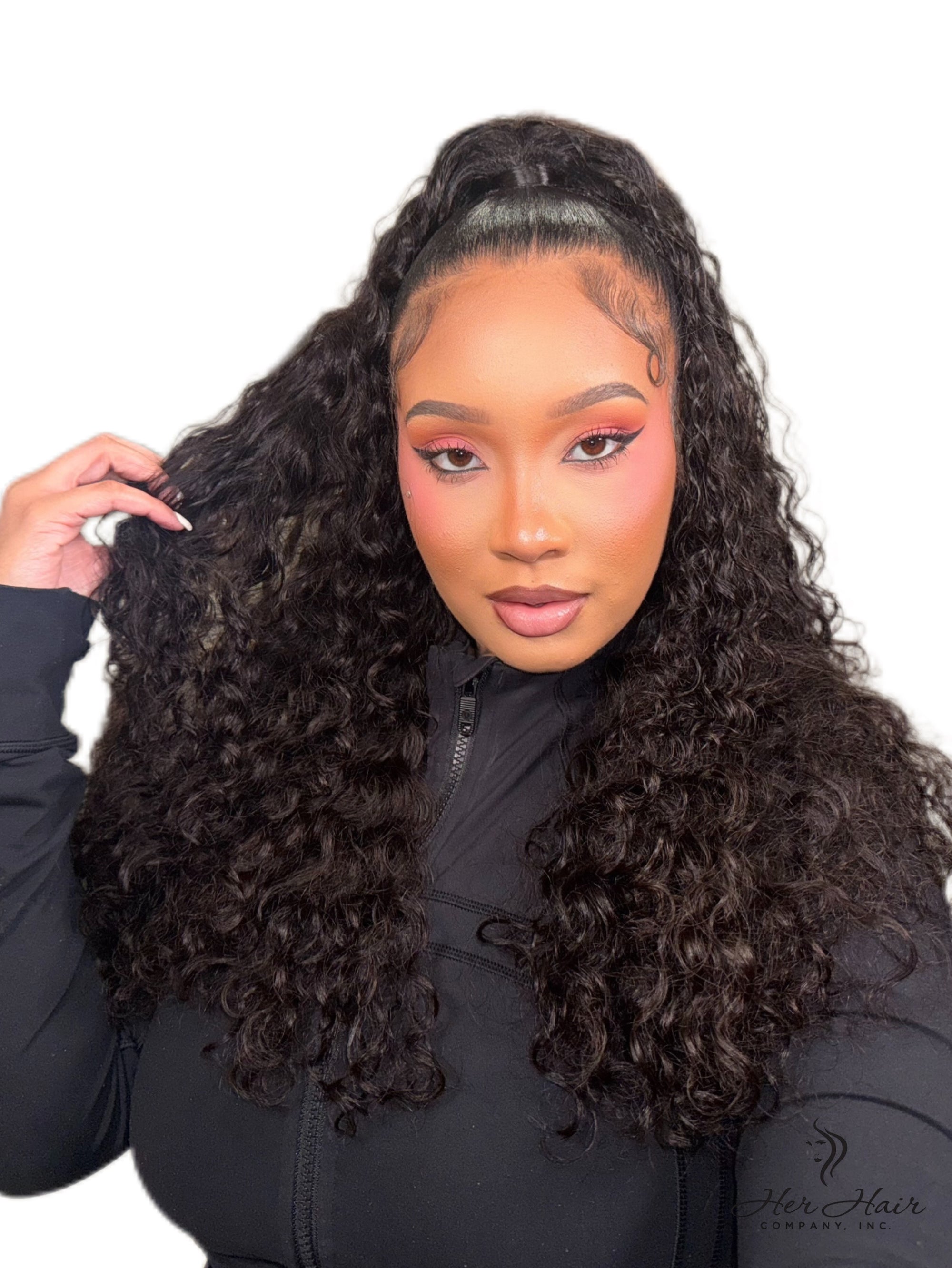 Burmese raw deep wave hair bundle from Her Hair Company, showing long, natural deep wave texture in a standard bundle.