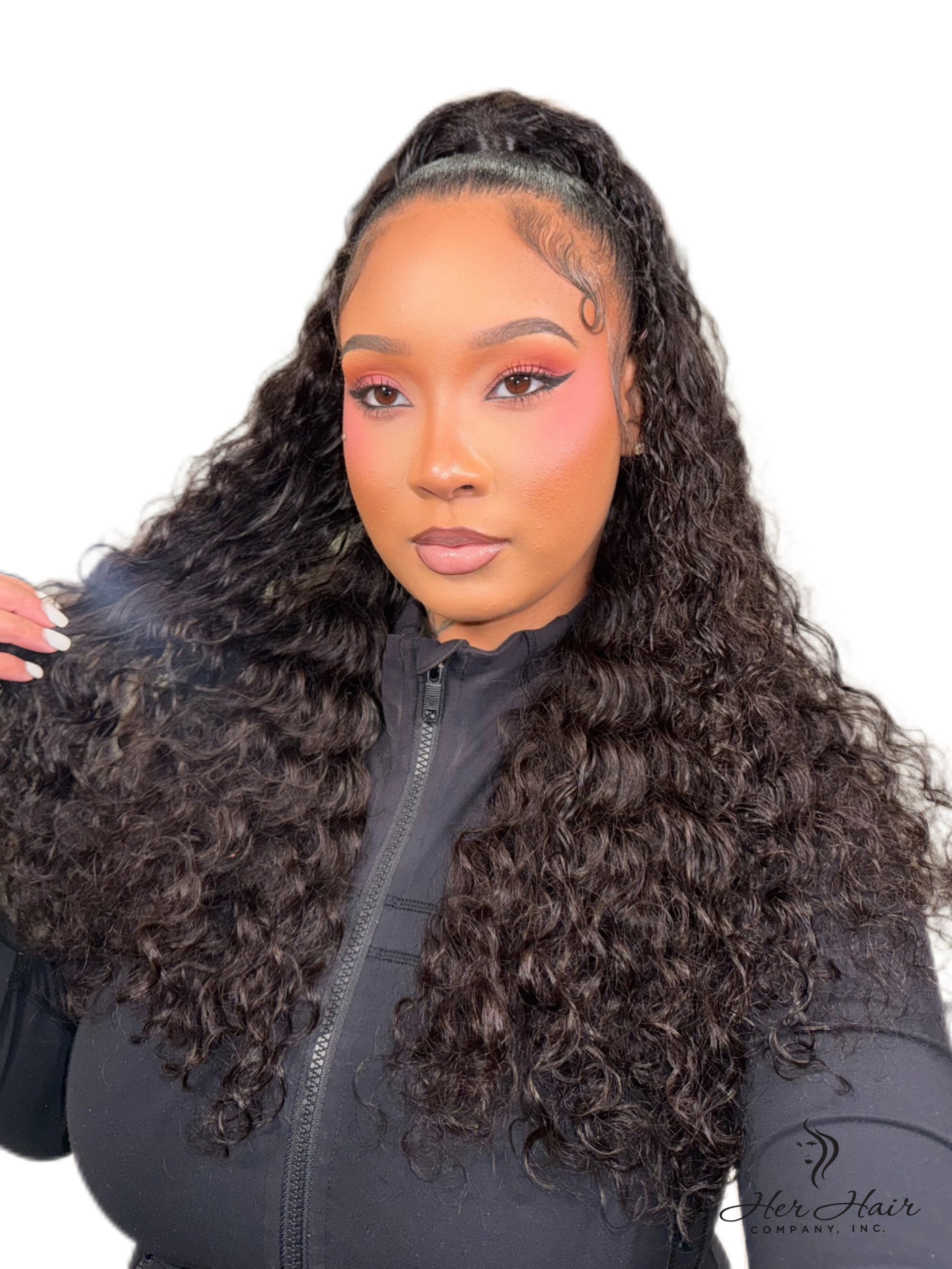 Burmese Raw Deep Wave hair bundle by Her Hair Company, showing textured, deep wave natural hair extension.