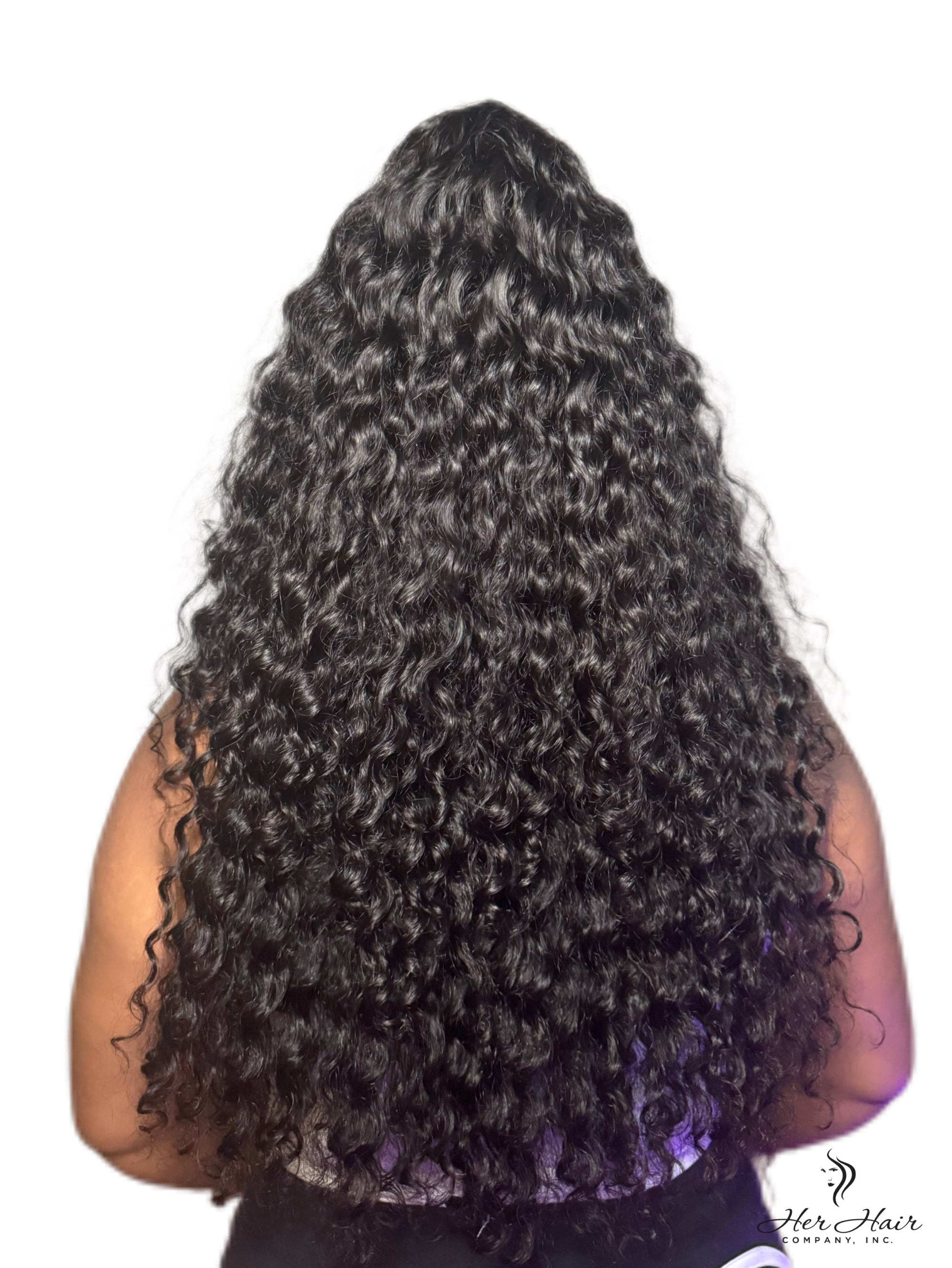 Burmese raw deep wave hair bundle from Her Hair Company, showing the textured, natural deep wave style of the bundle.