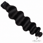 Burmese raw loose deep wave hair bundle from Her Hair Company, natural textured hair extension for a full, luxurious look.