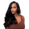 Burmese raw loose deep wave hair bundle from Her Hair Company showing soft, natural deep wave texture and rich color.