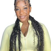 Deep curly bulk hair in a standard bundle from Her Hair Company, showing rich, tightly curled hair strands.
