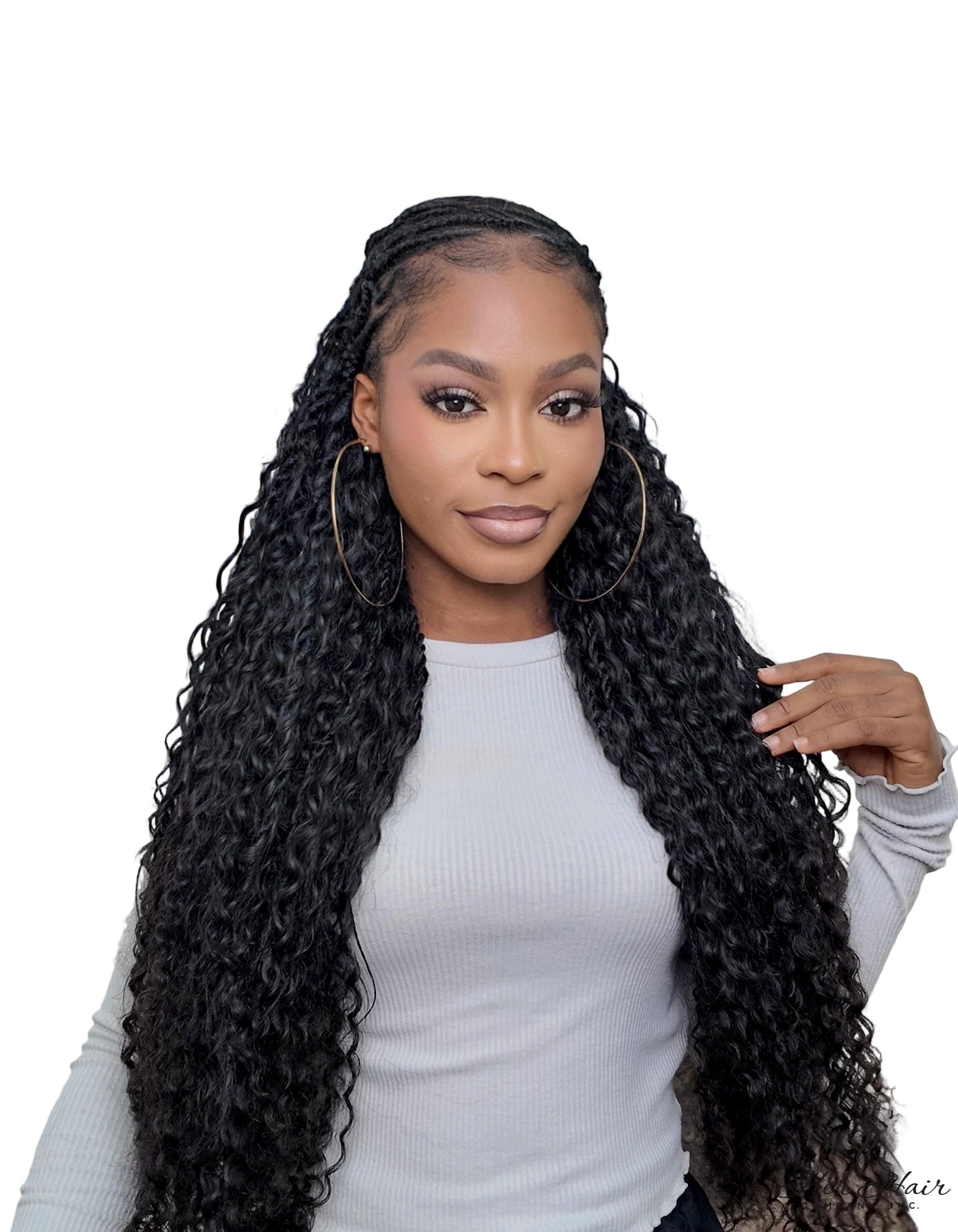 Deep curly virgin hair bundle from Her Hair Company, standard bundle of deep curly bulk hair, natural textured hair extension.