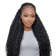 Deep curly bulk hair bundle from Her Hair Company, natural black, full volume, standard length, soft and thick curly hair.