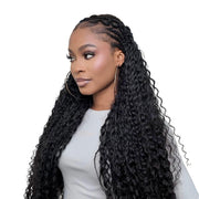 Deep curly bulk hair bundle from Her Hair Company, standard 16-inch curly hair for weaving or extensions.