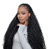 Deep curly bulk hair bundle from Her Hair Company, featuring natural virgin hair with tight curls for versatile styling.