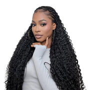 Deep curly bulk hair bundle from Her Hair Company, standard 16-inch natural-looking, full and voluminous curly hair.