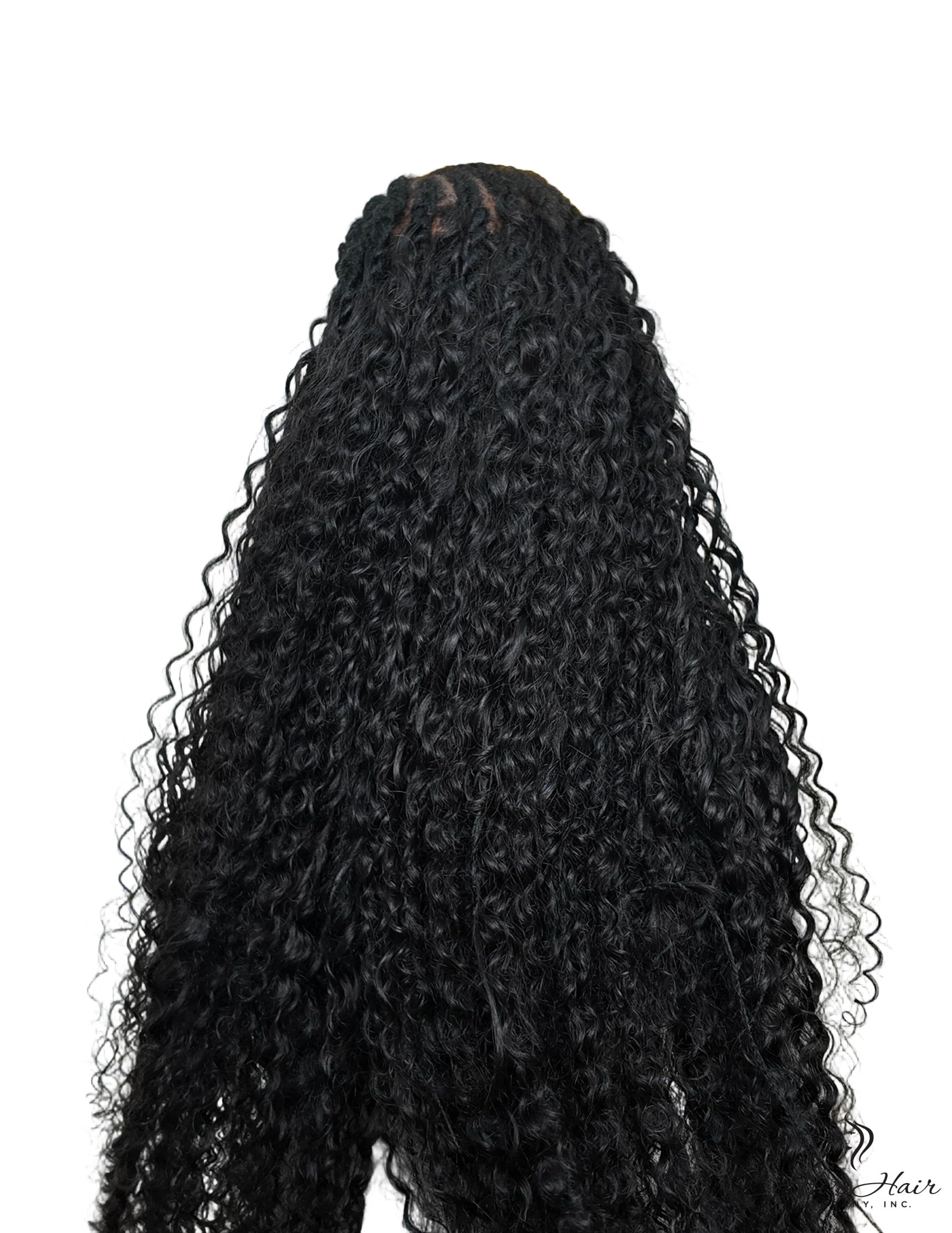 Deep curly bulk hair bundle from Her Hair Company, showing thick, virgin standard hair bundle with deep curl pattern and natural shine.