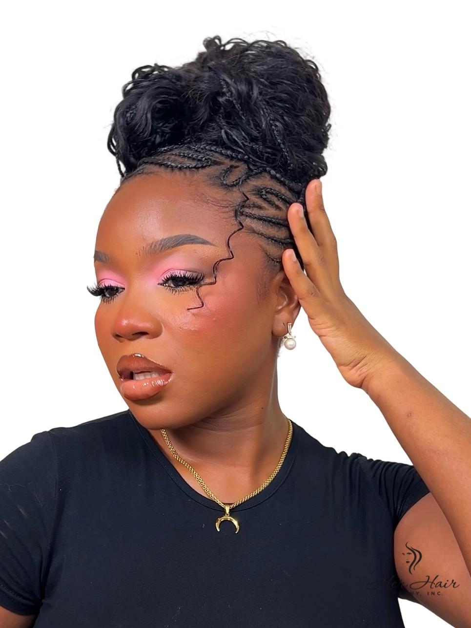 Deep wave bulk hair bundle from Her Hair Company, showing natural virgin deep wave hair texture in a standard bundle.