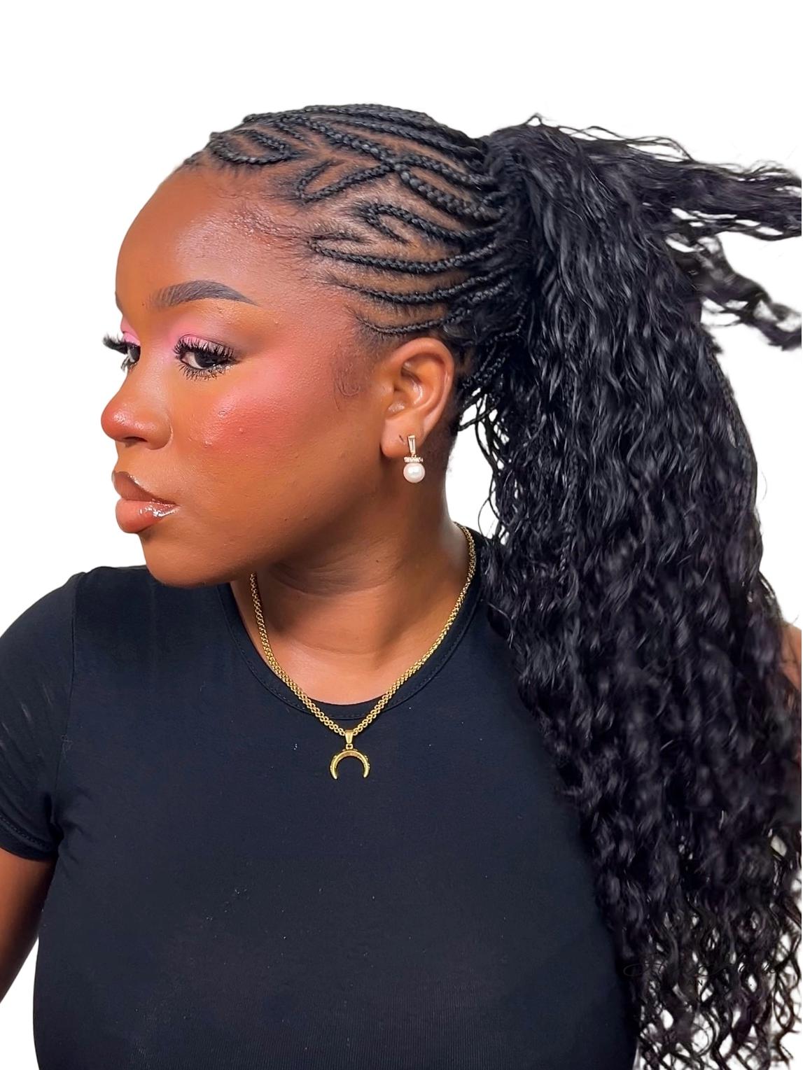 Virgin Deep Wave bulk hair bundle from Her Hair Company, showing soft, curly deep wave texture in a standard hair bundle.