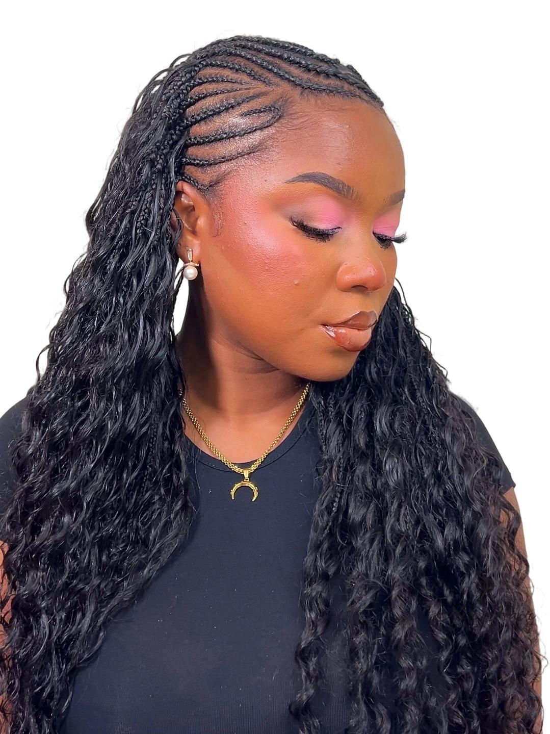 Deep Wave Bulk Hair Standard Bundle from Her Hair Company, showing virgin deep wave hair with natural texture and rich color.